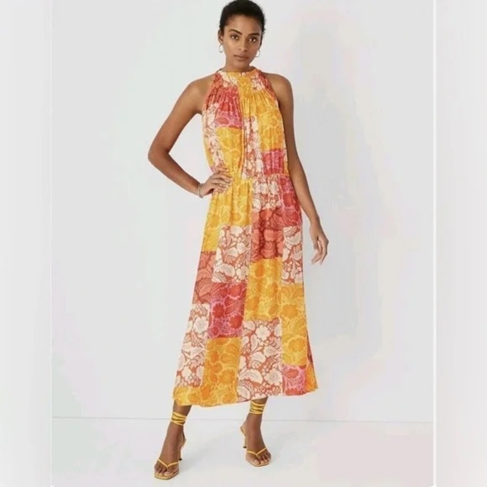 Ann Taylor | Patchwork Floral Maxi Dress Various Sizes Available